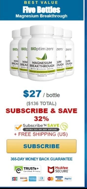 BiOptimizers  5 bottles